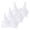 White, variant on 3-Pack Plus Size High Impact Sports Bra Nursing Friendly Comfort Wireless Front Closure Running Yoga Bra Large Bust Support Breathable Moisture Wicking Orange XXL