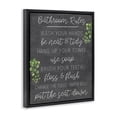 thumbnail image 4 of Stupell Industries Bathroom Rules with Greenery Bath & Laundry Painting Black Floater Framed Canvas Art Print Wall Art, 17 x 21, 4 of 10