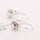 thumbnail image 2 of Un par de pendientes de moda coreana n. degree plata, 2 of 9