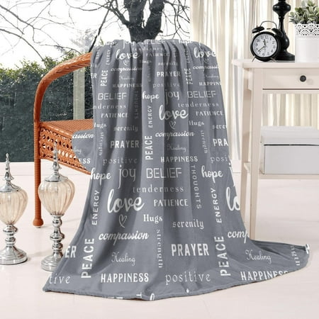 Healing Blanket Gifts for Bedridden Get Well Soon Gifts for Women and Men Hug Blanket Comfort Gifts for Cancer Patients Breast Cancer Gifts Compassion Blanket (60×50 Gray)