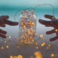 thumbnail image 6 of 33Feet 100 Led Solar Powered Fairy Lights with 8 Modes Waterproof Decoration Copper Wire Lights for Patio Yard Trees Christmas Wedding Party (Warm White), 6 of 13