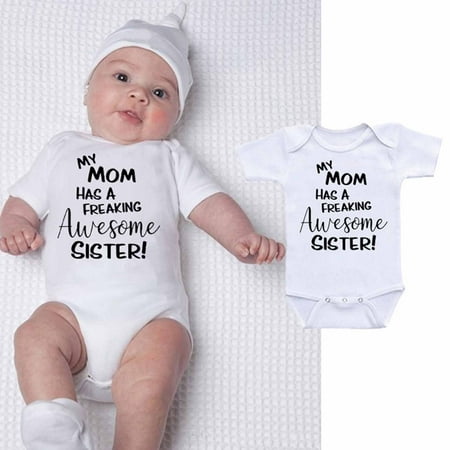 

Simplmasygenix Mothers Day Gifts Baby Romper Toddler Baby Girls Boys Short Sleeve Letter Print T-Shirt Jumpsuit Romper