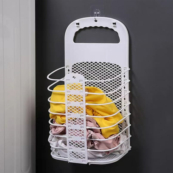 Cagogo Clearance Under $5 Laundry Basket Clothes Storage Basket Dirty Cloth Basket Laundry Hamper Wall Mounted Laundry Basket Plastic Storage Bathroom Basket Organizer