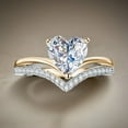 thumbnail image 6 of Clearance Heart Shaped Zirconia Diamond Ring Proposal Engagement Ring Fashion Fine Jewelry, 6 of 6