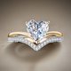 thumbnail image 4 of Anillo de compromiso con circonita en forma de corazón, joyería fina de moda, solitario de diamante, anillo de eternidad, anillo de boda con solitario de circonita 3D para mujer, regalo, 4 of 7