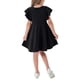 thumbnail image 4 of Odeerbi Vestido A-Line de Verano Para Niñas Vestido Con Manga Volante Acampanado Vestido de Columpio Color Sólido Manga Corta, 4 of 4