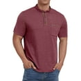 thumbnail image 2 of Thrilos Mens Henley Shirts Short Sleeve Casual Tops Lightweight Pullover Shirt Button Cotton T Shirt with Pocket, 2 of 8