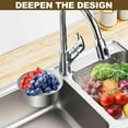 thumbnail image 2 of Stainless Steel Drain Basket for Kitchen Sink, Multifunction Faucet Hanging Corner Filter Basket with Quick Drain, Swan Sink Strainer for Fruit and Vegetable Washing (2pcs), 2 of 7