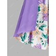thumbnail image 4 of Vestido Talla Extra Superpuesto Estampado Floral Sobrepuesto Rosegal Vestidos casuales de talla grande, 4 of 5