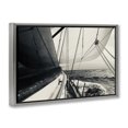 thumbnail image 3 of Stupell Industries Rustic Lodge Sailing The Sea View Gray Floating Frame Canvas Art, 31 x 21, by LSR Design Studio, 3 of 8
