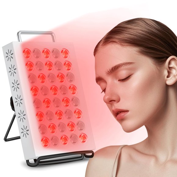 Panneau Lumineux Rouge avec 40 LEDs, Lumière Rouge avec Minuterie, Angle et Luminosité Réglables