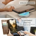 thumbnail image 6 of CaseMe Leather For iPhone 17 Wallet Case with RFID Blocking, For iPhone 17 Case Wallet for Women Men Card Holder Magnetic Clasp Kickstand Folio Case for iPhone 17,Brown,For iPhone 17, 6 of 10