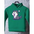thumbnail image 3 of Cute Husky Cartoon Dog Hoodie Toddler -Image by Shutterstock,  4 Toddler, 3 of 4