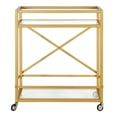 thumbnail image 3 of Evelyn&Zoe Wilson 30" Wide Rectangular Bar Cart in Brass, 3 of 8