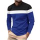 thumbnail image 2 of pstuiky hombres de manga larga, Camiseta deportiva informal de manga larga con cuello redondo y parches para hombre camisetas de hombre l, 2 of 6