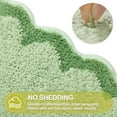 thumbnail image 6 of Cute Green Scalloped Bath Mat, Fun Plush Microfiber Scallop Bathroom Rugs Non Slip Washable Quick Dry Absorbent, Bathmat Bath Rug Carpet for Shower Stall Vanities Kitchen Floor Entrance, 20x32, 6 of 9