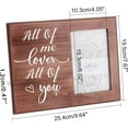 thumbnail image 2 of Lovers Romantic Picture Frame - All of me loves All of you Engaged Couples oto Frame Wood oto Frame Gifts for Couples Lovers Valentine's Day Present - 4x6inch oto Mixed Color, 2 of 7