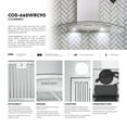 thumbnail image 4 of 36 in. Vista Collection Ducted Wall Mount Range Hood, Button Controls, LED Lights, Stainless Steel, 4 of 10