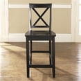thumbnail image 5 of X-BACK BAR STOOL IN BLACK FINISH WITH 24 INCH SEAT HEIGHT. (SET OF TWO), 5 of 8