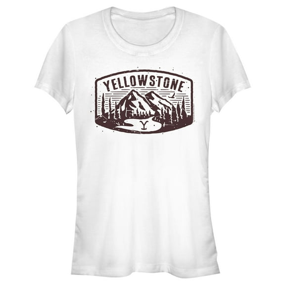 Junior's Yellowstone Brown Dutton Ranch Montana Landscape Scenery Graphic T-Shirt