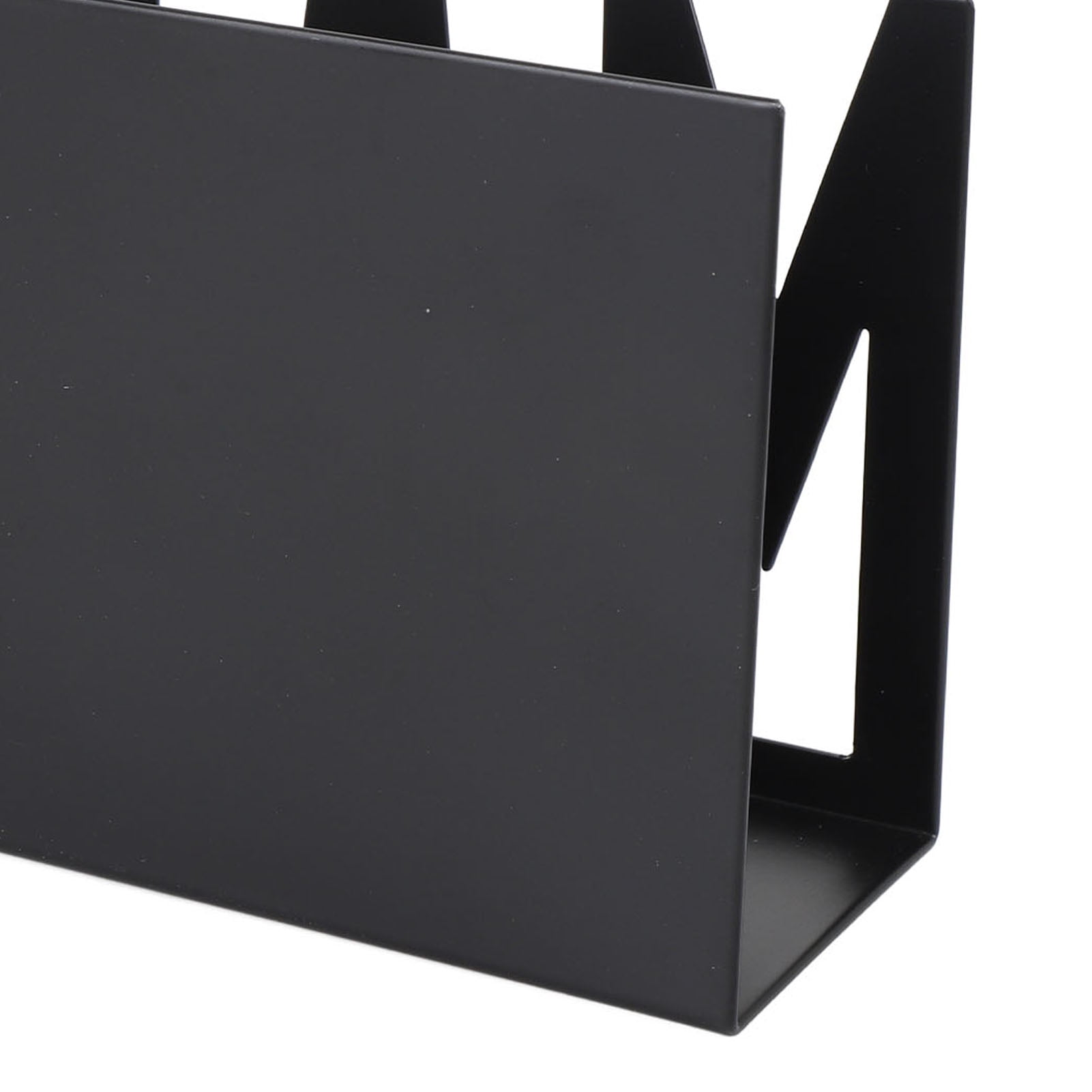 Nieyigj Metal Mail Sorter Elegant Hollow Design Desktop Stand for Letters Bills Documents Office Desk Accessories Room Decor, Black, 5.91 x 2.17 x 3.74 inches / 15 x 5.5 x 9.5 cm.