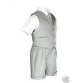 thumbnail image 6 of New Boy Infant & Toddler Formal Eton Lt. Gray Vest Shorts Suit S M L XL 2T 3T 4T, 6 of 9