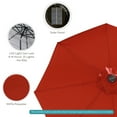 thumbnail image 5 of Sunnydaze 96" Burnt Orange Solid Octagon Market Umbrella with Solar LED Lights, 5 of 16