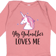 thumbnail image 4 of Inktastic Godmother Loves Me Unicorn Girls Girls Long Sleeve Baby Bodysuit, 4 of 5