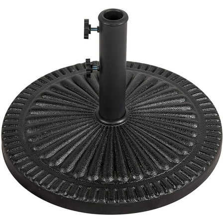 - Sundale Outdoor Bliss Wicker Resin Black Patio Umbrella Base Metal Heavy Duty Stand