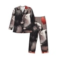 thumbnail image 1 of Balery Heart Guinea Pig Couple Pijama para Hombre de Dos Piezas con Manga Larga, Conjunto de Dormir y Descanso Suave con Bolsillos-Large, 1 of 7