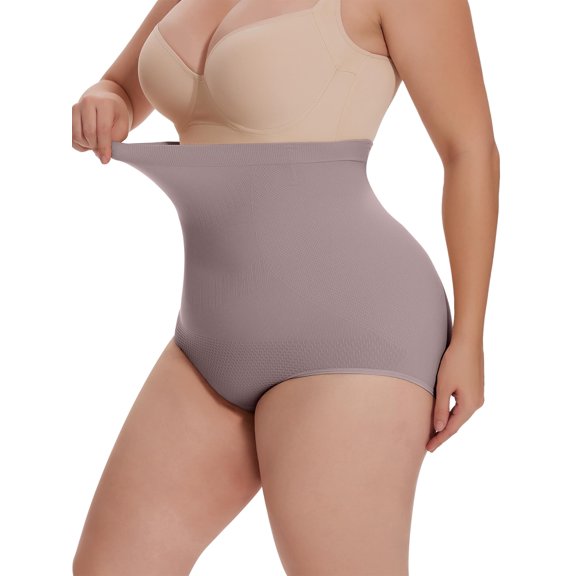 ANYFIT WEAR Women's Plus Size High Waisted Shapewear Tummy Control Panty Underwear Seamless Butt Lifter Slimming Briefs