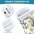thumbnail image 3 of Yayeee 30oz Double-Wall Insulated Stainless Steel Tumbler with Handle Bottle, Cute Animal, 3 of 8