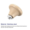 thumbnail image 4 of Uxcell Universal Pot Lid Knob,Wooden Replacement Knob 45x29mm for Pan Pot Cover 4pack, 4 of 5