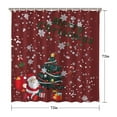 thumbnail image 5 of Santa Claus Merry Christmas Tree Snowflake Shower Curtain,Reusable Bath Curtain with Hooks Basic Polyester Fabric Curtains for Bathroom Bathtub Autumn Holiday, 5 of 5