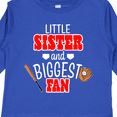 thumbnail image 4 of Inktastic Little Sister and Biggest Fan Baseball Glove and Bat Girls Long Sleeve Toddler T-Shirt, 4 of 5