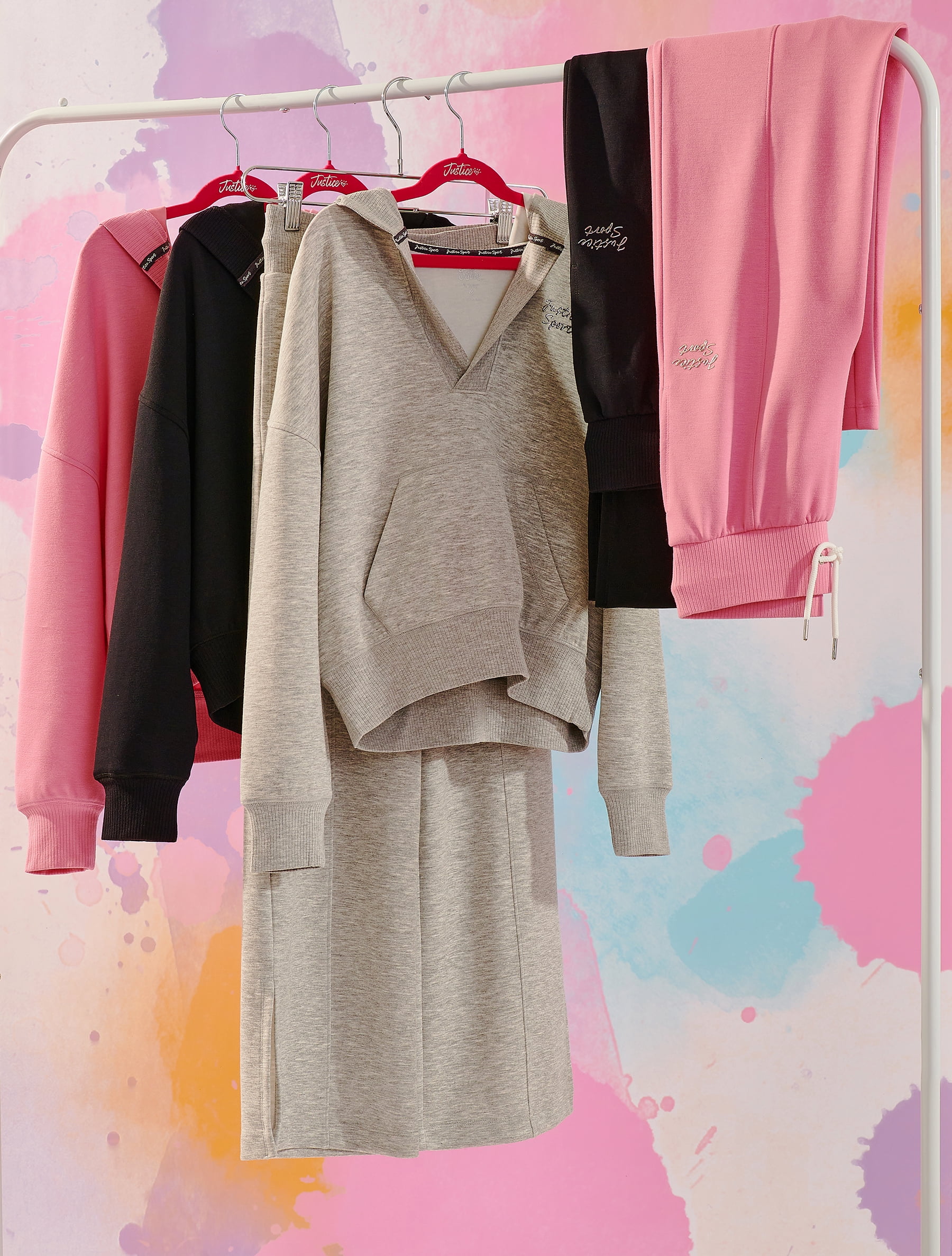 Justice Girls Rib Detail Hoodie, Sizes XS - XLP