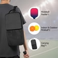 thumbnail image 2 of Pickleball Paddles Set Of 1, Fiberglass Surface, Colorful Lines Print, 1 Paddle, 2 Balls & Bag, 2 of 5