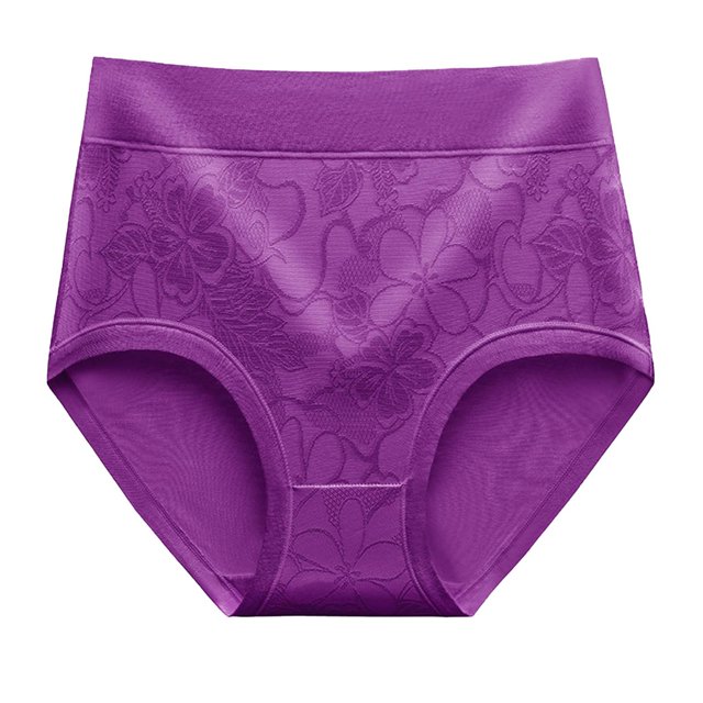 Plebaso Womens High Waisted Cotton Underwear Stretch Comfortable Briefs Soft Full Coverage Ladies Panties