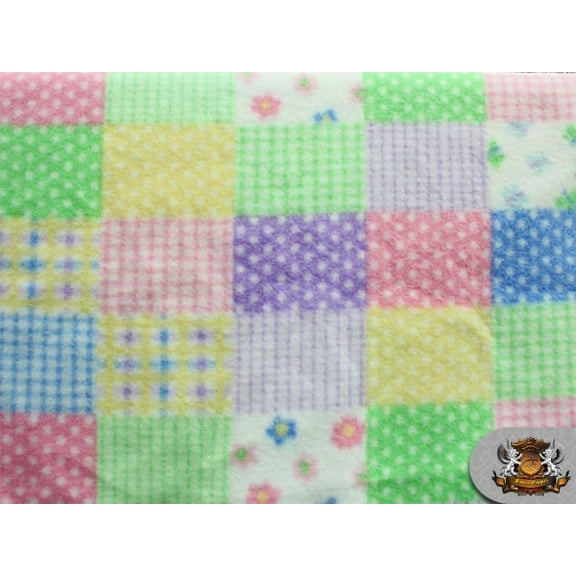 Fleece Printed ^ Colored Box ^ Fabric 58" Wide Sold by the yard
