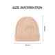 thumbnail image 4 of Gorro con puños de punto de lana para mujer, gorro informal suave y cálido, gorro de esquí frío para invierno, gorro de línea elástica, 4 of 5
