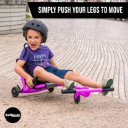 EzyRoller: Classic - Pink - Ride-On Scooter, Cambering Motion, Pedal Free Cart, Hand Brakes, Extendable Frame, 154lb Capacity, Kids Ages 4+