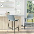 thumbnail image 2 of HOMCOM Bar Stools Set of 2, Microfiber Cloth Upholstered Bar Chairs, 2 of 10