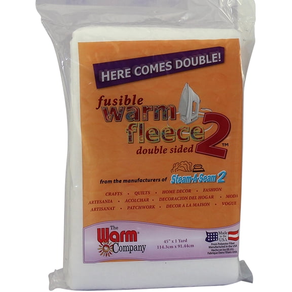 Warm Fleece Polyester Double Sided Fusible Batting, 36" X 45", Fob: Mi