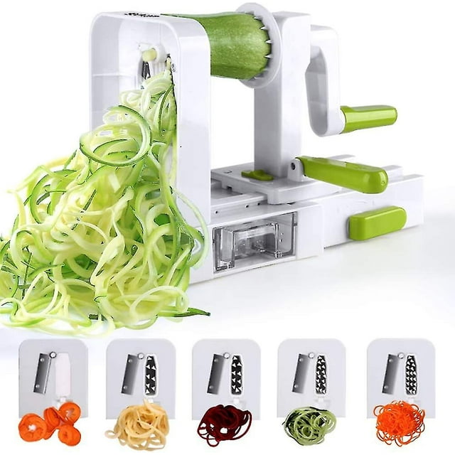 Spiralizer 4 -blade Vegetable Spiralizer Foldable Spiral Slicer Zucchini Noodle Veggie Pasta Spaghetti Maker