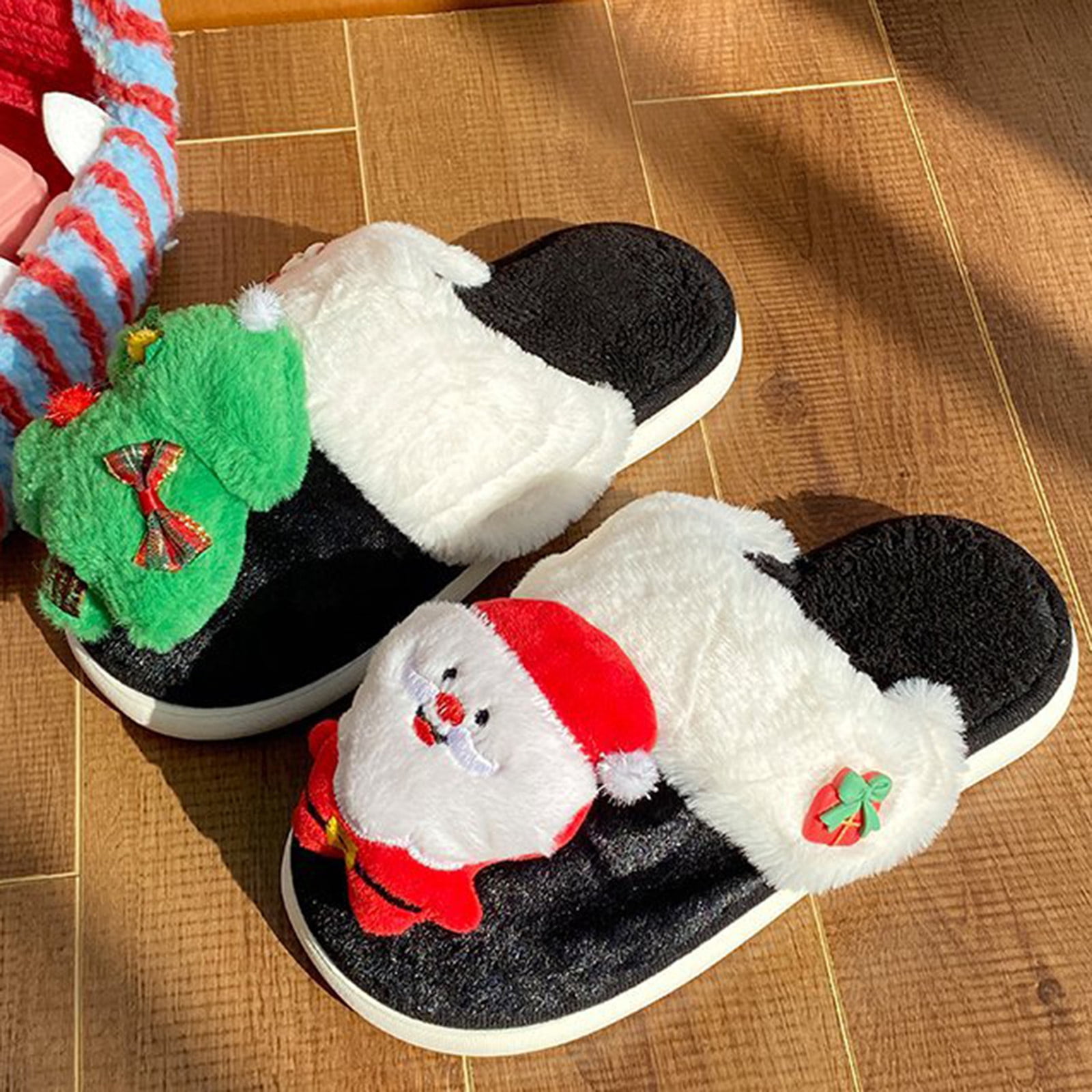 Christmas ugly slippers sz9/10 large mens Ugly Slippers for Men - Etsy main image 2