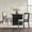 Black, variant on Walker Edison Solid Wood and Rattan Dining Chair, Set of 2, Black