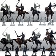 thumbnail image 1 of 28 Pcs Figurines de Chevaliers Médiévaux Guerriers Chevaux Soldats Modèle Ensemble de Jeu Jouet pour Enfants, 1 of 6