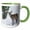 Green/White, variant on 3drose, White-tail Deer Buck, 11oz Magic Transforming Mug