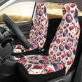 thumbnail image 2 of Zufioo record rock Skull lips Full Set Car Seat Covers with Soft Padding 2PCS Universal Auto Front Seats Protector Fits Cars, SUVs, Sedans, and Trucks, 2 of 7