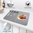thumbnail image 4 of Sparklane - Silicone Dish Drying Mat for Kitchen Counter, Collapsible Dish Drainer Mat, Dish Drying Rack, Non-Slip, Easy to Clean (18.7x13.2 Inch), 4 of 12